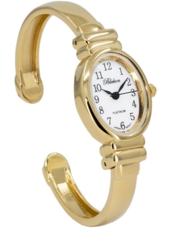 Women\'s Gold Analog Quartz Elegant Pearl Dial Sophisticated Cuff Bracelet Watch main image 7